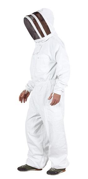 Combinaison d'apiculteur en coton blanc sergé