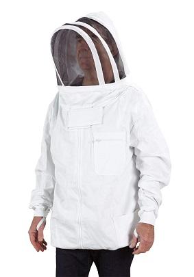 Blouson apiculteur coton blanc sergé 250 gr/m2